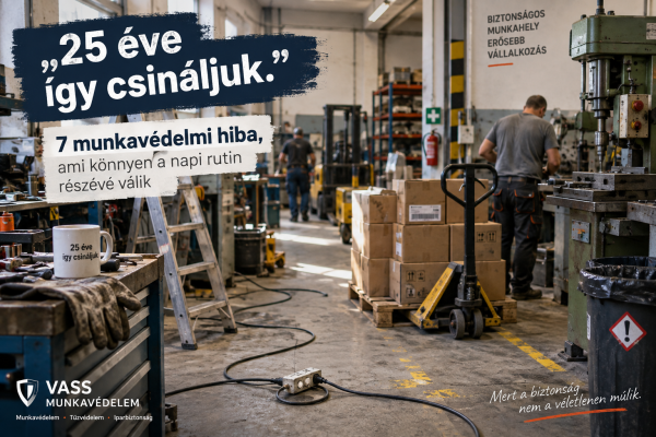 „25 éve így csináljuk” – 7 munkavédelmi hiba, ami könnyen a napi rutin részévé válik